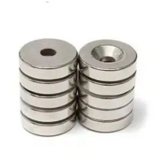 Kare NdFeB Daimi Mıknatıslar Havşa Delikli Neodimyum Mıknatıslar